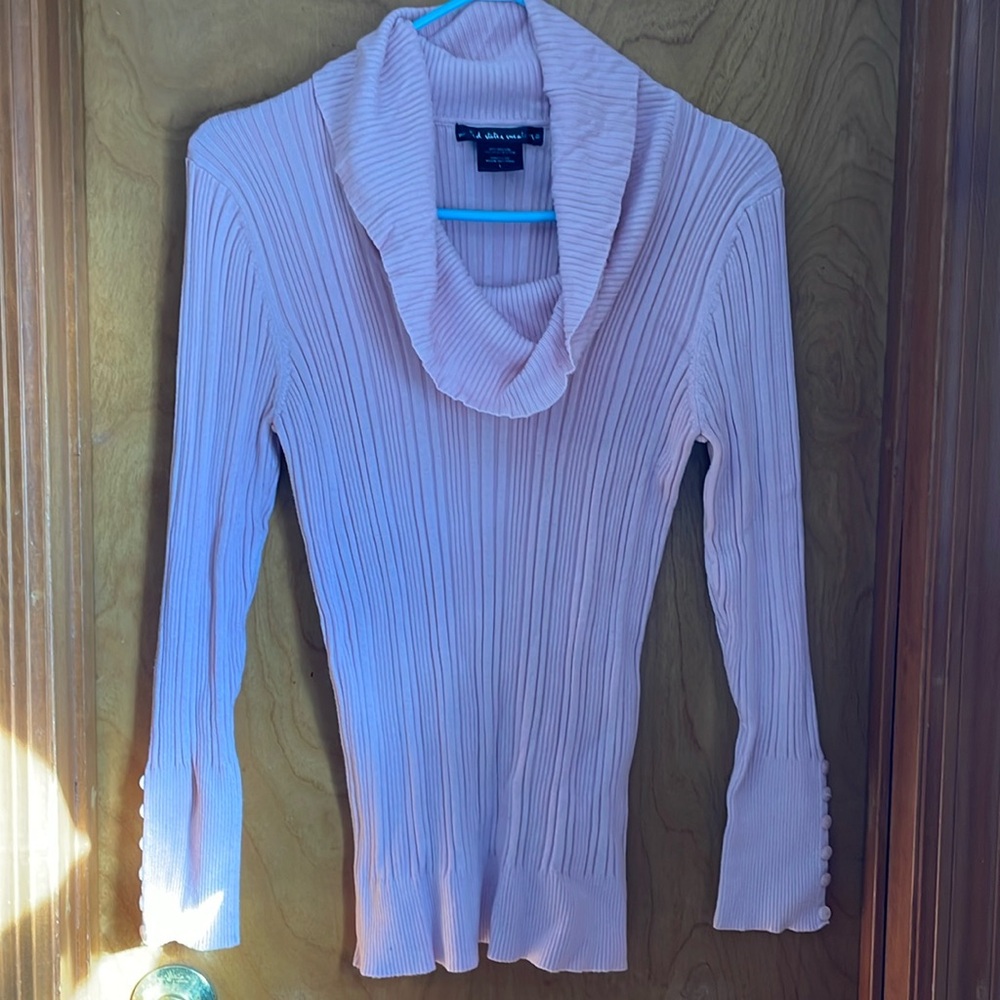 United States Sweaters, pink cowl-neck, large